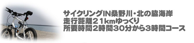 サイクリングIN桑野川・北の脇走行距離21km 所要時間2時間30分から3時間コース